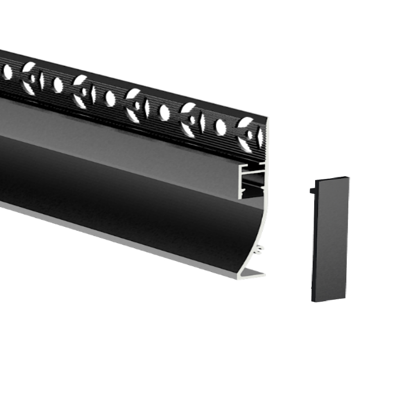 Tile Wall LED Baseboard Profile For 8mm Light Strips Tile Wall LED Baseboard Profile For 8mm Light Strips